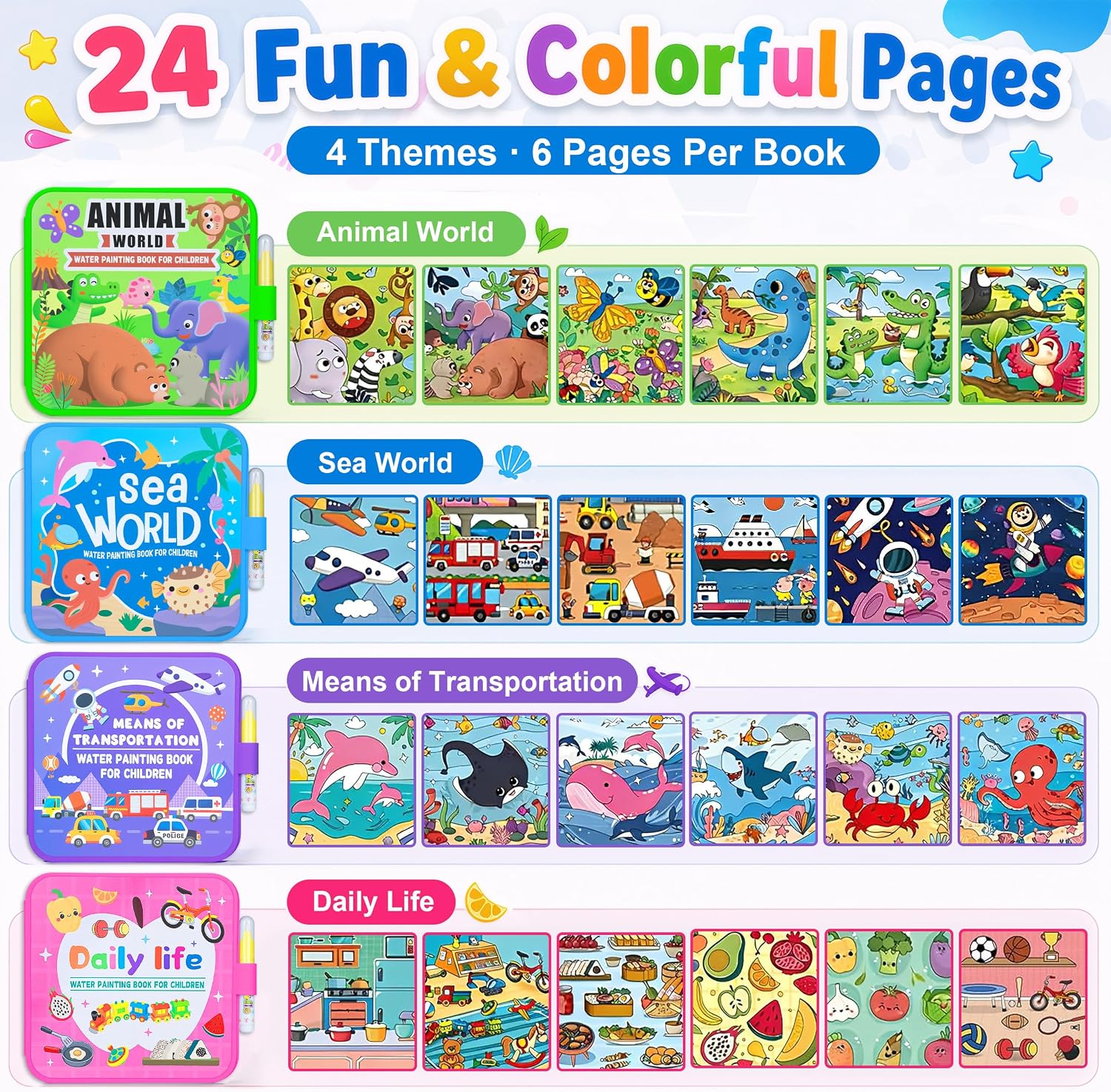 MagicDoodle™ Reusable Water Coloring Book