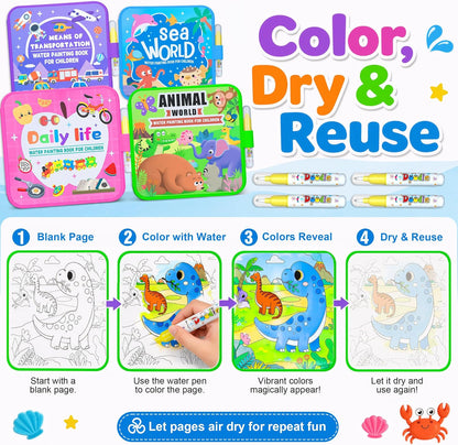 MagicDoodle™ Reusable Water Coloring Book